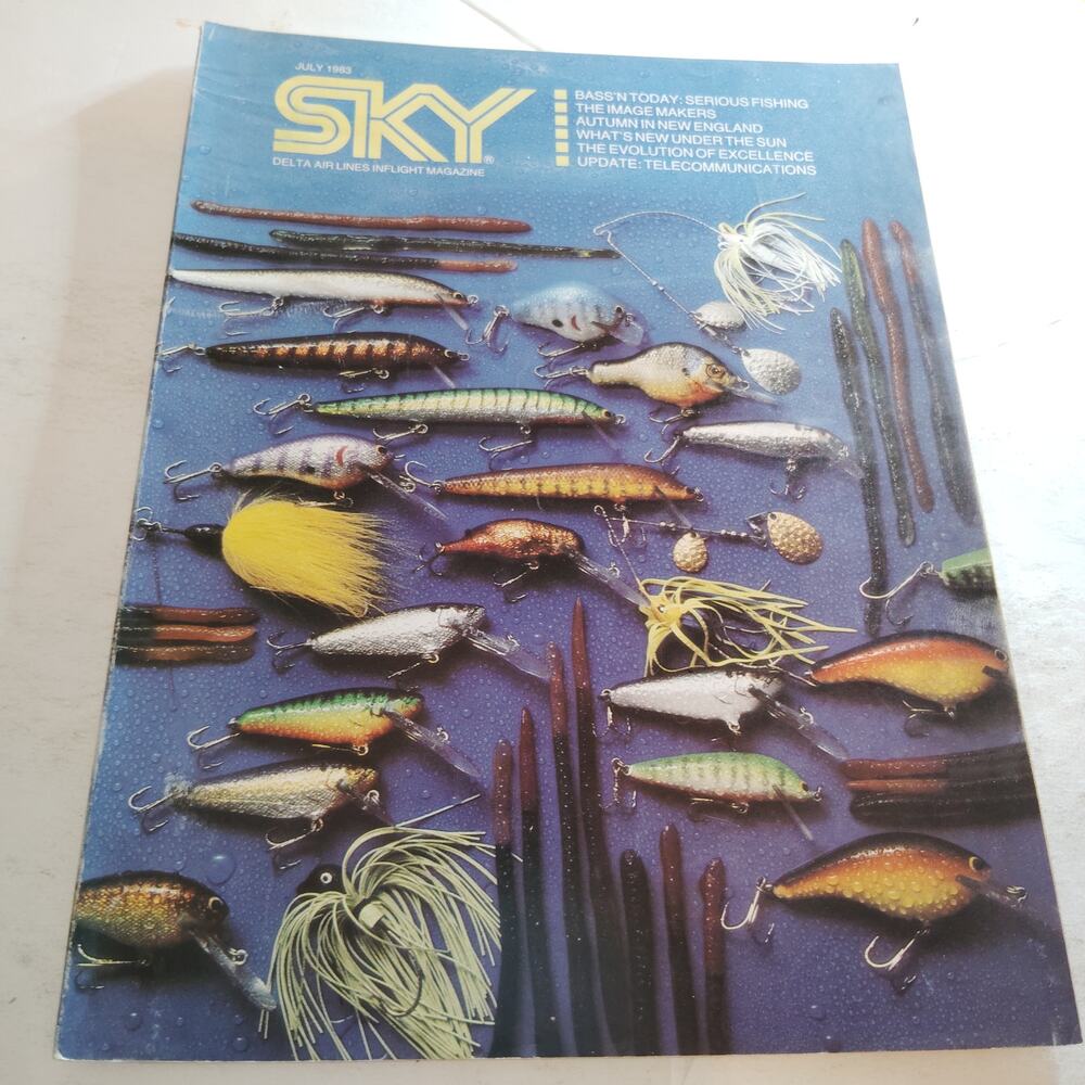 Delta SKY In-Flight Magazine - July 1983 - Fishing, New England,